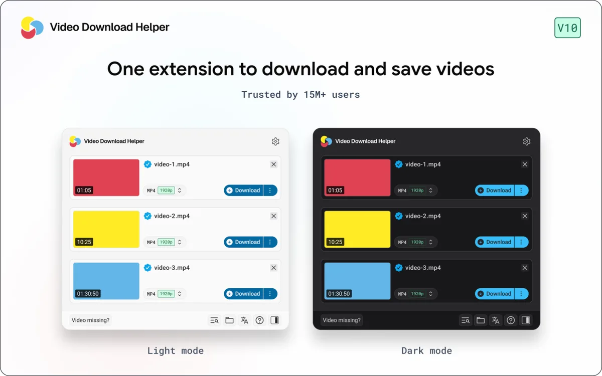 Illustration of the extension popup shown side by side in light and dark mode Illustration of the extension popup shown side by side in light and dark mode
